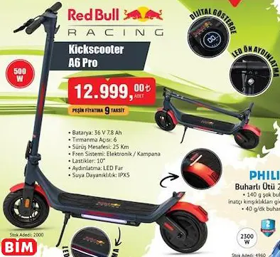 RED BULL KİCKSCOOTER A6 PRO RED BULL KİCKSCOOTER A6 PRO